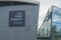 Close up of the Van Gogh Museum in Amsterdam, displaying Van GoghÃ¢â¬â¢s artwork a Royalty Free Stock Photo